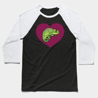 Purple Heart Colorful Chameleon for Chameleon Lovers Baseball T-Shirt